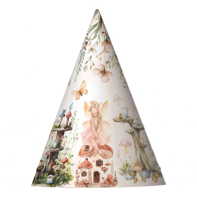 Bezauberter Forest Fairy Girl Mushroom Party Hat Partyhütchen (Vorderseite)