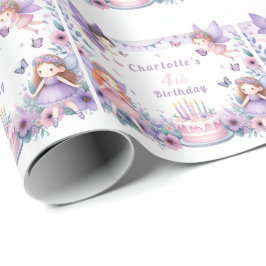 Bezauberter Lila Frischgarten - Geburtstag Geschenkpapier