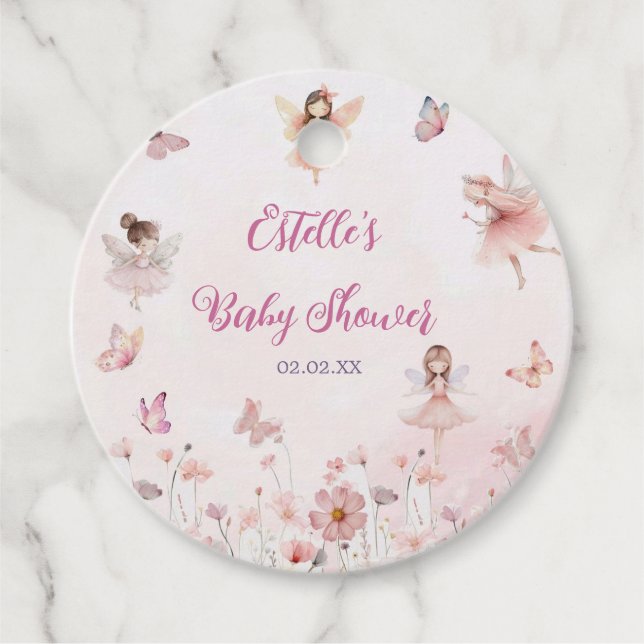 Bezauberter Märchengarten für die MädchenBaby-Dusc Geschenkanhänger (Vorderseite)