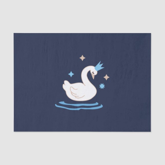 Bezauberter See - Graceful Swan Seidenpapier (Vorderseite)