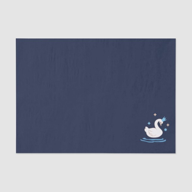 Bezauberter See - Graceful Swan Seidenpapier (Vorderseite)