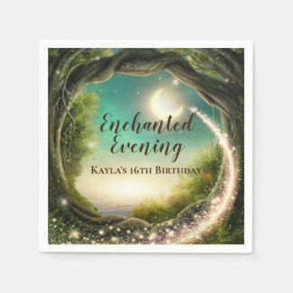 Bezauberter Wald Birthday Napkins Serviette