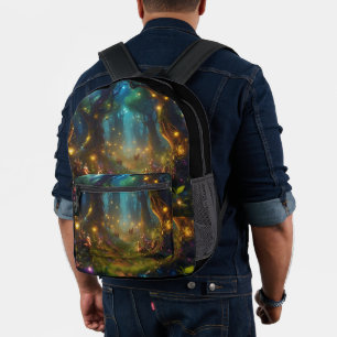 Bezauberter Wald der Jugnu-Lichter Bedruckter Rucksack