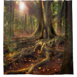 Bezauberter Wald, Elfen, Sprites Duschvorhang