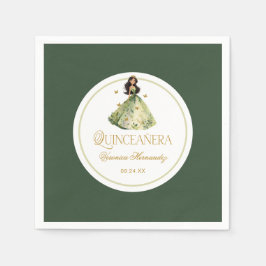 Bezauberter Wald Quinceanera Geburtstag Serviette