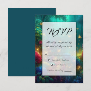 Bezauberter Wald von strahlenden Juwelen RSVP Karte
