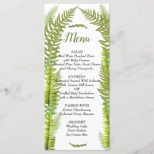 Bezauberter Wald, Wald, maßgeschneidertes Hochzeit Menükarte