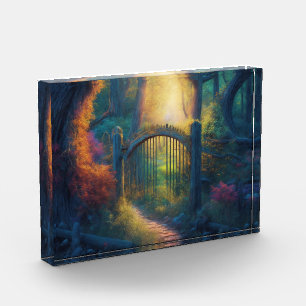 Bezauberter Waldgarten   Digitaler Kunstblock Fotoblock