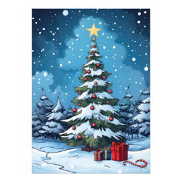 Bezauberter Winterabend Fotodruck