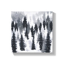 Bezauberter Winterwald: Eine Leinwand aus einem ru