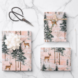 Bezauberter Winterwald Geschenkpapier Set