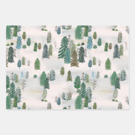 Bezauberter Winterwald Geschenkpapier Set