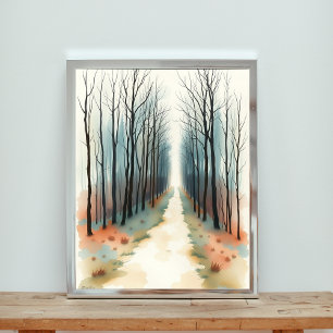 Bezauberter Winterwaldweg Poster