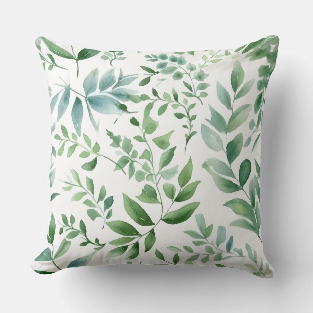 Bezaubertes Evergreen Ballet Botanisch Kissen (Vorderseite)