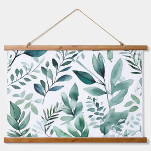 Bezaubertes Evergreen Ballet Botanisch Wandteppich Mit Holzrahmen