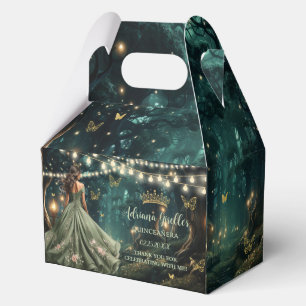Bezaubertes Forest Sage Grünes Kleid Quinceañera 1 Geschenkschachtel