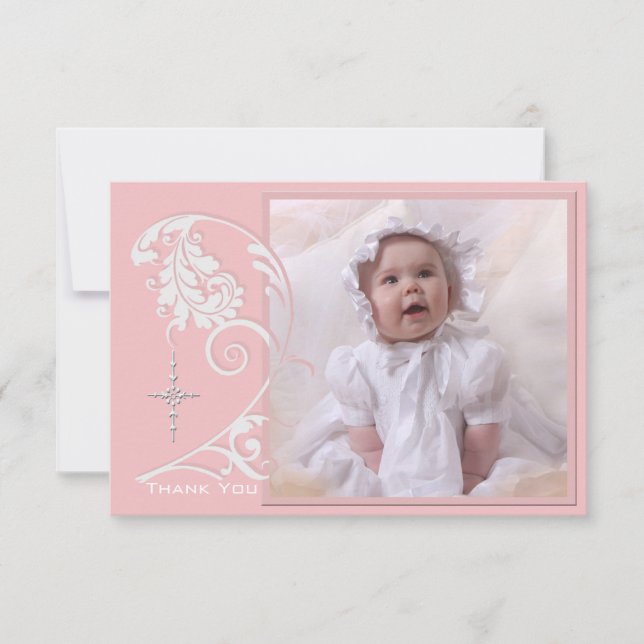 Bezaubertes religiöses Foto Danke Karte (Vorderseite)