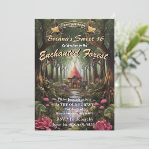 Bezaubertes Waldhaus Süße 16 Einladungen