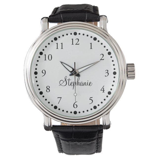 Bezeichnete und farbige Gesichtsbande Personalisie Armbanduhr (Vorderseite)