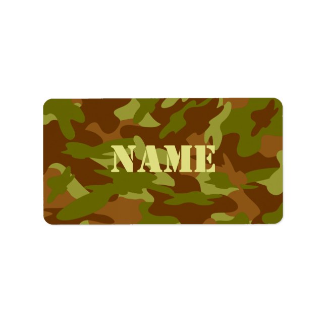 Bezeichnung der Camouflage für Olivenbäume Adressaufkleber (Vorne)