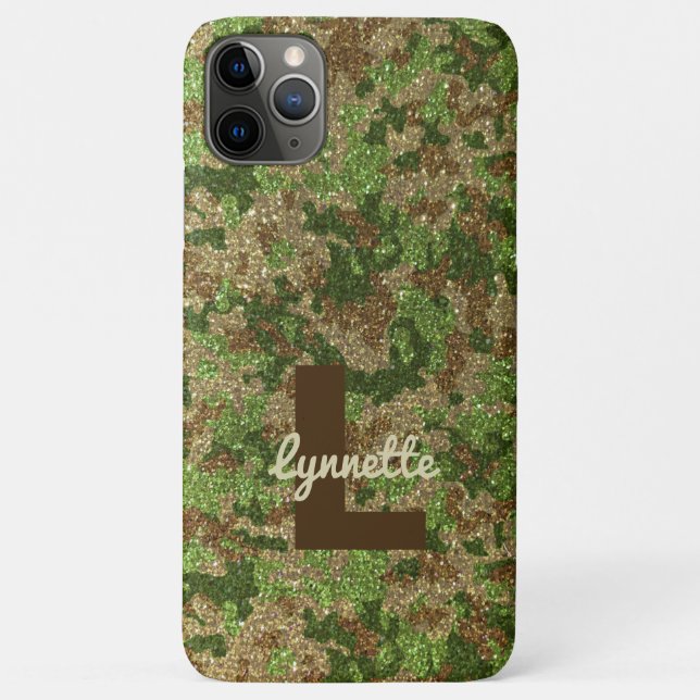 Bezeichnung der grünen Camouflage Outdoorsy Monogr Case-Mate iPhone Hülle (Rückseite)