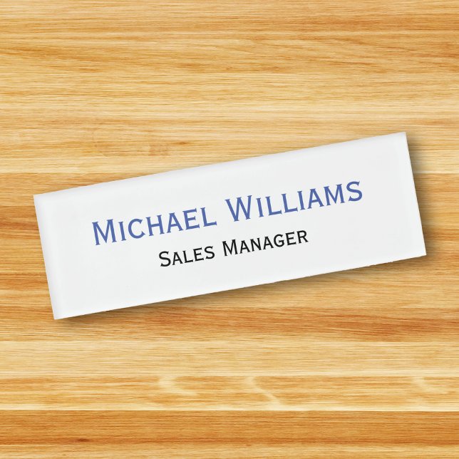 Bezeichnung der Schlichten Beruflichen Führungskra Namenschild (Custom Professional Executive Title Plain Magnetic Name Tag)