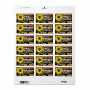 Bezeichnung der Sonnenblume Adressaufkleber