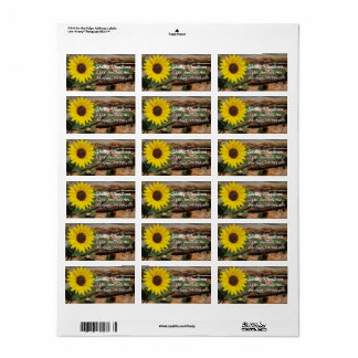 Bezeichnung der Sonnenblume Adressaufkleber