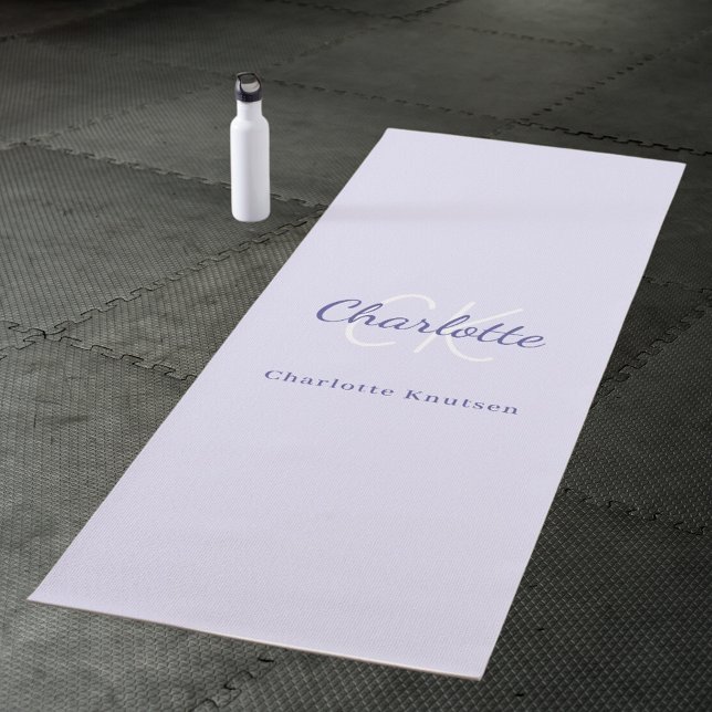 Bezeichnung der violetten Monogramm-Initialen Yogamatte (Von Creator hochgeladen)