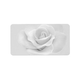 Bezeichnung der weißen Rosenadresse Adressaufkleber