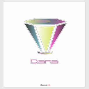 Bezeichnung des Firmennamens für ein Diamant-Logo Aufkleber
