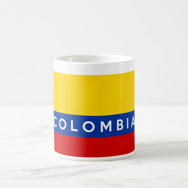 Bezeichnung des kolombischen Flaggenlandes Kaffeetasse (Mittel)