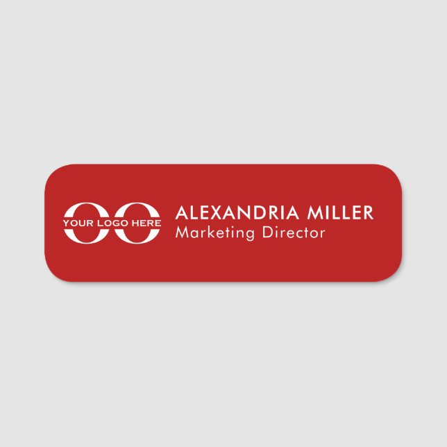 Bezeichnung des Logos Namensschild (Vorderseite)