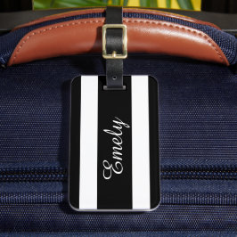 Bezeichnung des modernen Musters schwarz-weiß Stre Gepäckanhänger