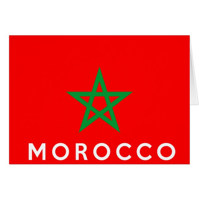 Bezeichnung des morocco-Flaggenlandes (Vorderseite (Horizontal))