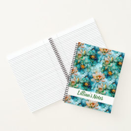 Bezeichnung des Wasserlilie-Musters Notizbuch