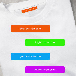 Bezeichnung Eisen auf hellen Bekleidungsetiketten Etiketten