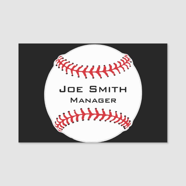 Bezeichnung für Baseball-Design Namensschild (Vorderseite)