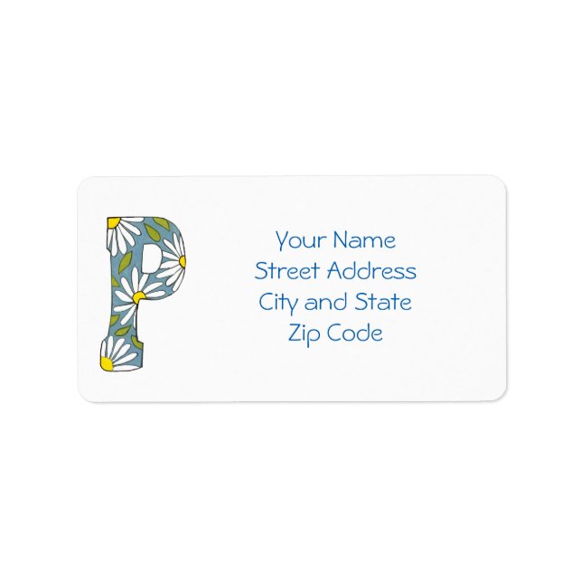 Bezeichnung für die daisy-Adresse zum Personalisie Adressaufkleber (Vorne)