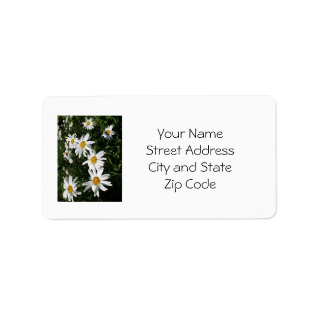 Bezeichnung für die daisy-Adresse zum Personalisie Adressaufkleber (Vorne)