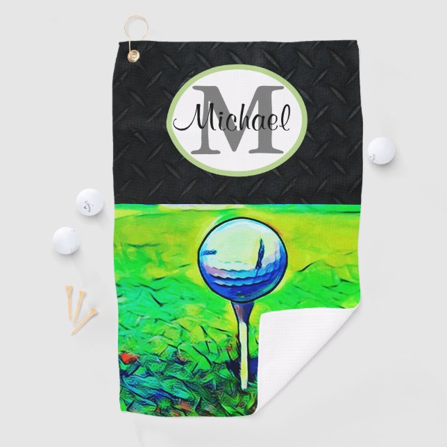 Bezeichnung für die männliche robuste Monografie Golfhandtuch (Insitu)