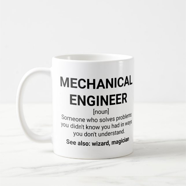 Bezeichnung für Maschinenbauingenieure Kaffeetasse (Links)