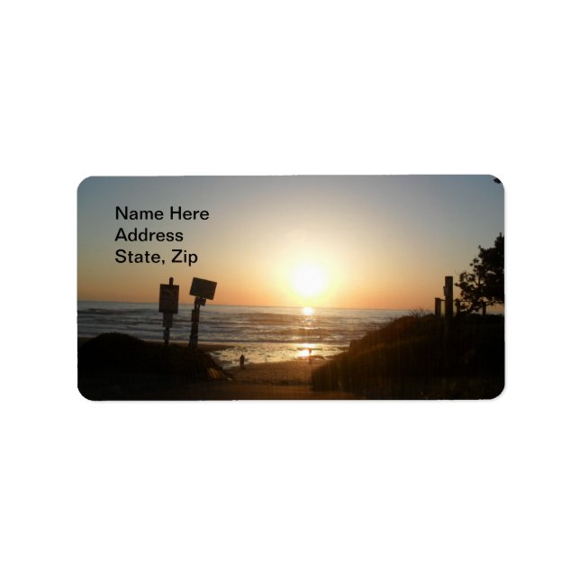 Bezeichnung für Sunset Ocean Address Adressaufkleber (Vorne)