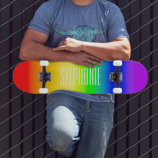 Bezeichnung LGBT Rainbow Pride Ombre Gradient Stri Skateboard (Außenbereich 3)