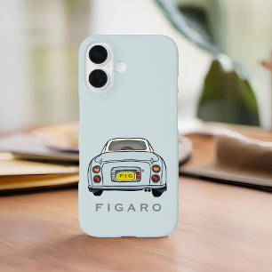 Bezeichnung Pale Aqua Figaro Automobil Monogramm iPhone 16 Hülle