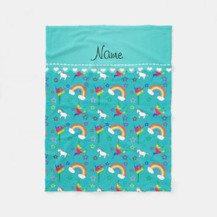 Bezeichnung Türkis Gymnastik Regenbows unicorns Fleecedecke