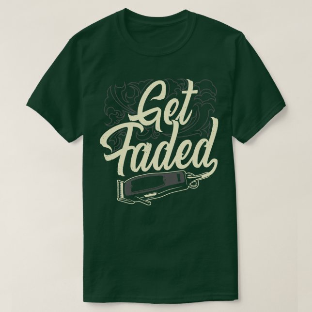 Beziehen Sie sich verblassten Haar Clipper Funny F T-Shirt (Design vorne)