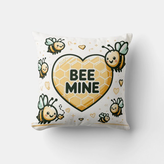 Beziehung Bienenpilz Kissen (Vorderseite)
