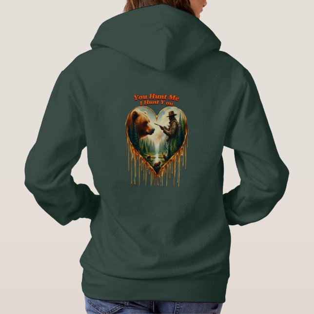 Beziehung zwischen dem Jäger-Grizzly-Bär und dem H Hoodie (Rückseite)