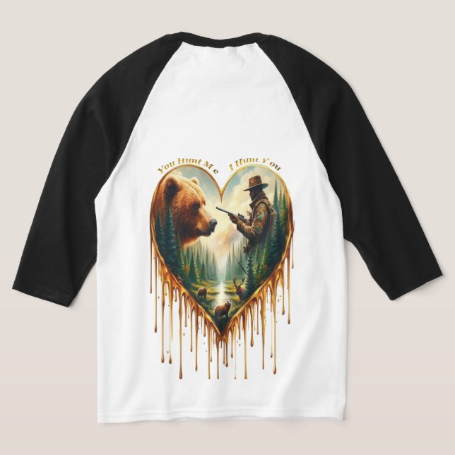 Beziehung zwischen dem Jäger-Grizzly-Bär und dem H T-Shirt (AblageHinten)